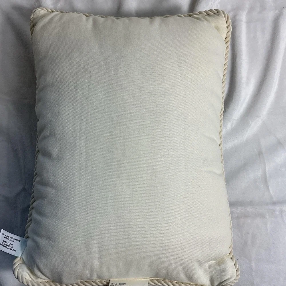 Woven Lighthouse Ropes Sea Shore Blue Tapestry Pillow 17
